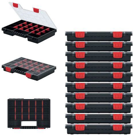 10er Set Sortimentskasten Sortierbox Kleinteilemagazin Trennstege Kistenberg