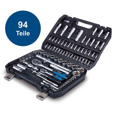 Scheppach Werkzeugkoffer TB100 94-tlg. Kunststoffkoffer Werkzeug Chrom-Vanadium