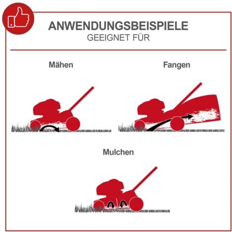 Scheppach Benzin Rasenmäher MP150-46 5IN1 3,5 PS Schnittbreite 46 cm 55L