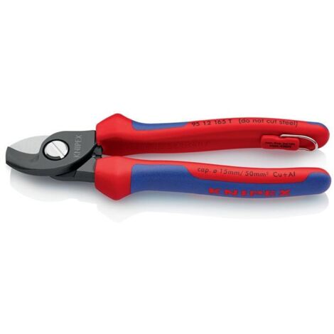 KNIPEX Kabelscheren StepCut Stufenschneide Doppelschneide Mehrkomponenten Griff, Länge: 95 12 165 T 165mm