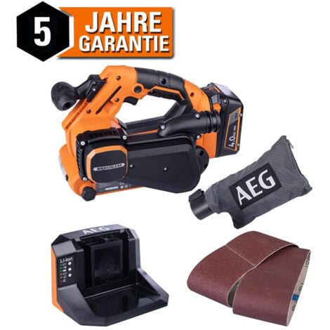 AEG 18V Akku-Bandschleifer BHBS18-75BL Set Brushless Schleifmaschine Schleifer 1x Starter Set 4,0 Ah Akku + Ladegerät (1/5)