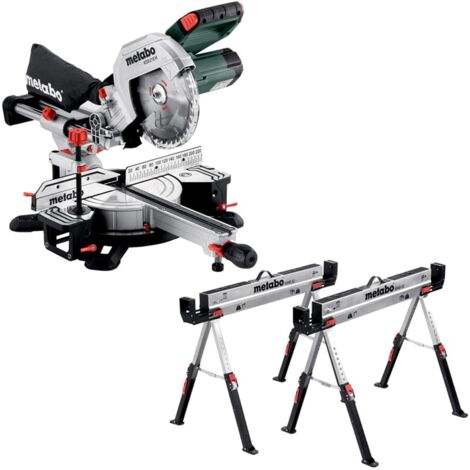 Metabo Kapp und Gehrungssäge KGS 216 M inkl Falt Arbeitsbock Sägebock SET MAB 82