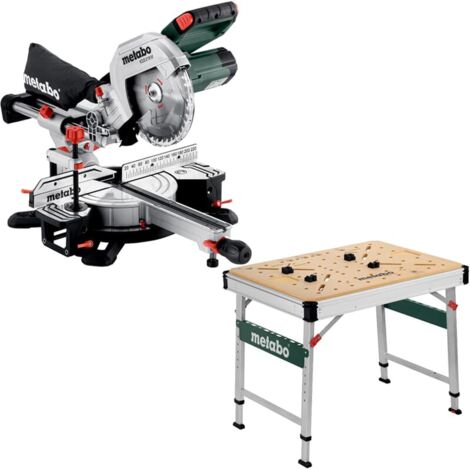 Metabo Kapp und Gehrungssäge KGS 216 M inkl. Multifunktionstisch Werkbank MWB100