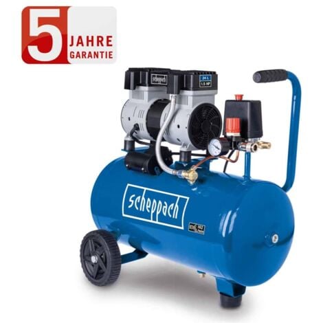 Scheppach Silent Kompressor HC26Si 1100W 24L Doppelzylinder Schnellkupplung ölfrei