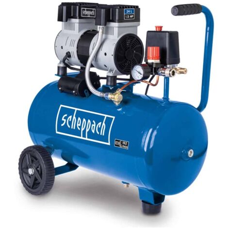 Scheppach Silent Kompressor HC26Si 1100W 24L Doppelzylinder Schnellkupplung ölfrei