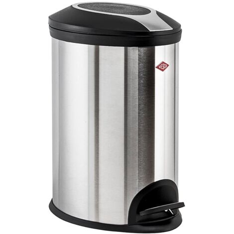 Wesco Mülleimer Abfalleimer Treteimer 12 Liter Edelstahl matt / Kunststoff