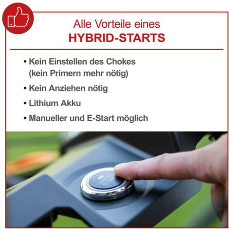 Scheppach Benzin Rasenmäher MS173-51E -4,1PS- Radantrieb Hybrid-Start + Öl
