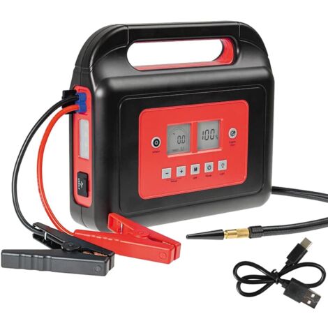 WALTER 12V Li-Ion Starthilfegerät mit Kompressor WWS-SKP12-C01 800A Starthilfe