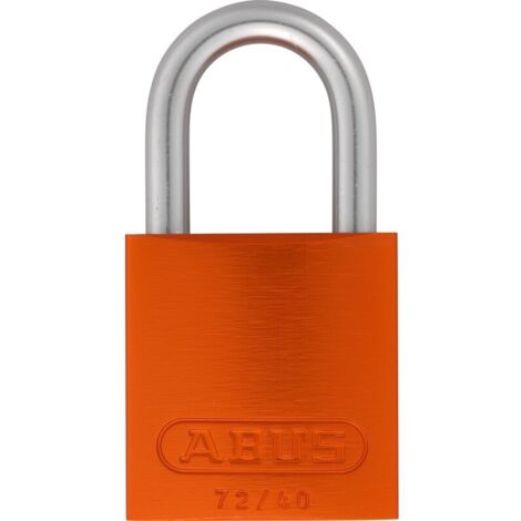 Abus Vorhangschloss Aluminium 72LL/40 orange vs. 1 Schlüssel