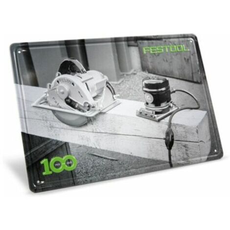 Festool 100 Jahre Blechschild Retro Maschinen, limitierte Auflage (1/4)