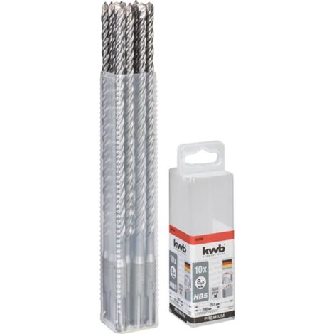 KWB HB5 SDS Plus Hammerbohrer, 265/200 mm, Ø 8 mm, 10 Stück
