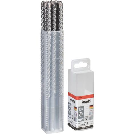 KWB HB5 SDS Plus Hammerbohrer, 265/200 mm, Ø 10 mm, 10 Stück