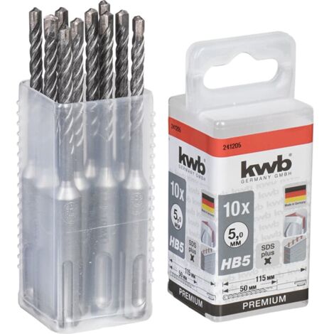 KWB HB5 SDS Plus Hammerbohrer, 115/50 mm, Ø 5 mm, 10 Stück