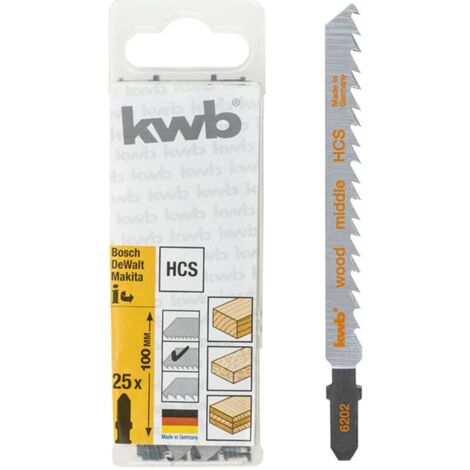 KWB 25x Stichsägeblatt T 101 D für weiches Holz, gerader Schnitt (1/3)