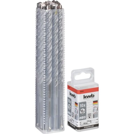 KWB HB5 SDS Plus Hammerbohrer, 215/150 mm, Ø 12 mm, 10 Stück