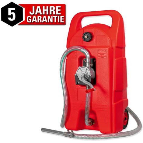 WALTER Kraftstofftrolley 53 L 8L/min 6" Räder 3m Zapfschlauch mit Handkurbel