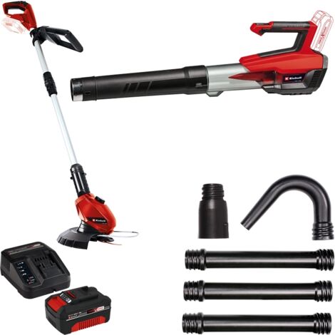 Einhell Akku-Laubbläser GP-LB 18/200 Li E + Rasentrimmer + 4,0 Ah Akku Ladegerät (1/5)