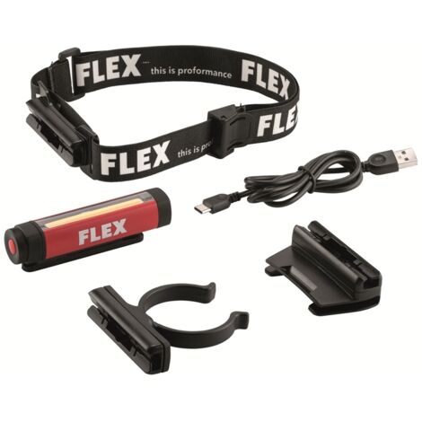 Flex Akku Mehrzweck Stirnlampe 4 V MWL 150 4 m. Kabel,Stirnband,Kappen-,PXE-Clip