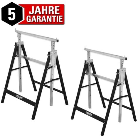 WALTER 2 Stück Unterstellbock höhenverstellbar 200kg Tragfähigkeit Höhe 80-130cm