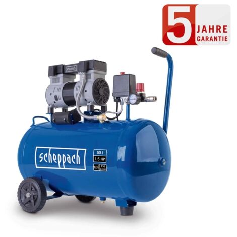Scheppach Silent Kompressor HC52Si Doppelzylinder 8bar 50L 230 L/min Ölfrei