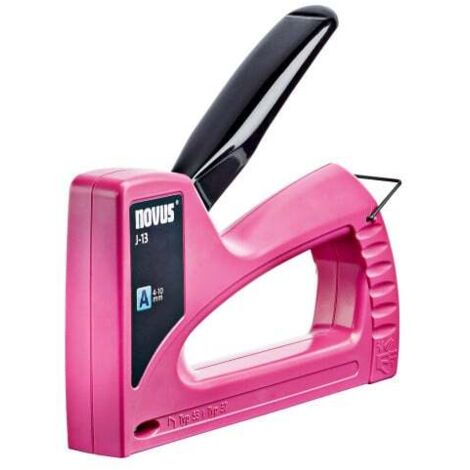 Novus Handtacker J-13 Pink Kleiner Handtacker mit hochwertigem Kunststoffgehäuse