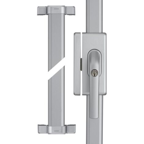 ABUS Silber FOS650A S AL0125 Fenster-Stangenschloss 3 Punkt Verriegelung Alarm