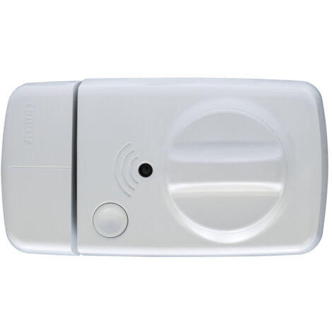 ABUS 7010A Weiß Tür-Zusatzschloss Alarmfunktion inkl 3x Schlüssel und Batterien