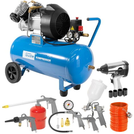 Güde Kompressor Kolbenkompressor 50l 10 bar Druckluftkompressor Set 400/10/50 DG