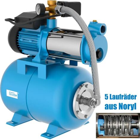 Güde Hauswasserwerk MP 120/5A 24 LT Gartenpumpe mit 24l Druckkessel