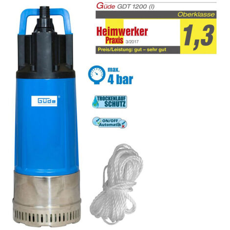 Güde Drucktauchpumpe GDT 1200 I 6.000 l/h Brunnenpumpe Tauchpumpe Garten
