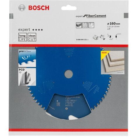 Bosch HM-Sägeblatt 160x2,2x20 Z4 for Expert Fiber Handkreissäg 2608644121 Cement