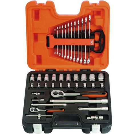 Bahco Steckschlüssel Satz S410 1/2" + 1/4" inkl. Ring-Maulschlüssel Satz 41-tlg.