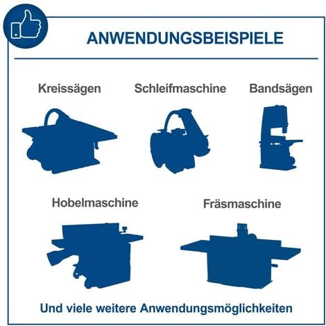 Scheppach Absauganlage DC100 Späneabsaugung 65L 1200W 230V + Adapter Set