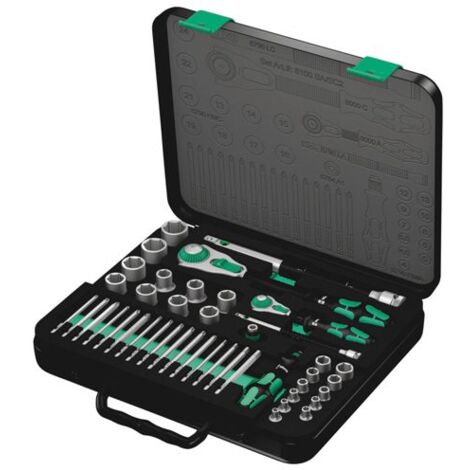 Wera 8100 SA/SC 2 Zyklop Steckschlüsselsatz 43 tlg. 1/4 und 1/2 Zol