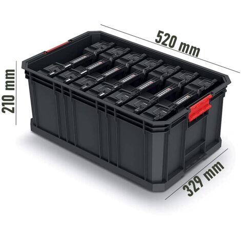 Kistenberg Sortimentskasten Set Kleinteilemagazin Box Modular Solution Korb 7tlg, Version: KMS553520R7, 520 x 329 x 210