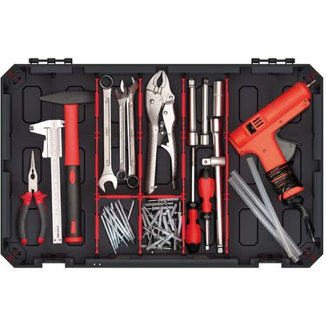Kistenberg Sortimentskasten Sortierbox Kleinteilemagazin Organizer + Trennstege, Version: KTI6040S, 598 x 390 x 110
