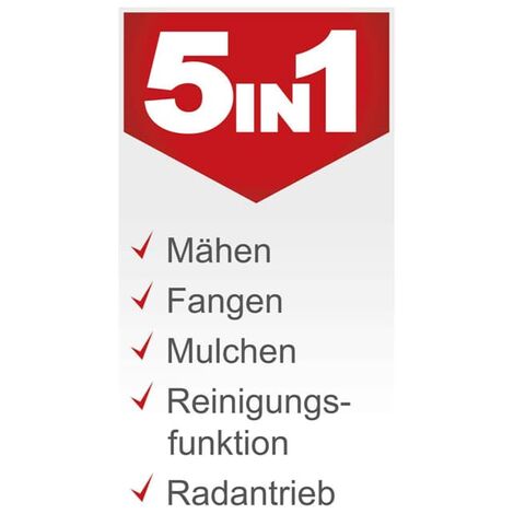 Scheppach Benzin Rasenmäher MS132-42 5in1 3,3PS mit Antrieb 42cm + Öl +2. Messer