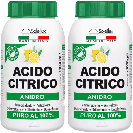2X Acido Citrico Anidro 1kg Prodotto Ecologico (1/4)