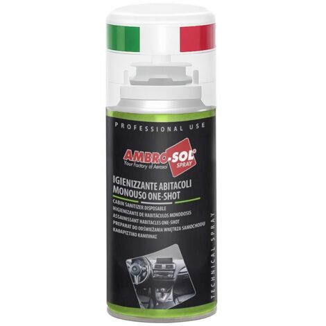 1 X 150ML One Shot Spray - Igienizzante Climatizzatore e Abitacolo Auto Monodose, Spray Pulizia Condizionatore ad Azione Purificante - Ideale per Rimuovere Germi e Batteri - Made in Italy
