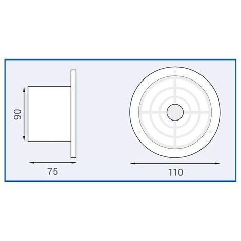 Lux Aspiratore da parete D. 80mm ad aspirazione assiale - LUX 301, Bianco