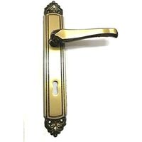 Maniglia porta interna con placca ottone lucido Vintage maniglie porte  interne