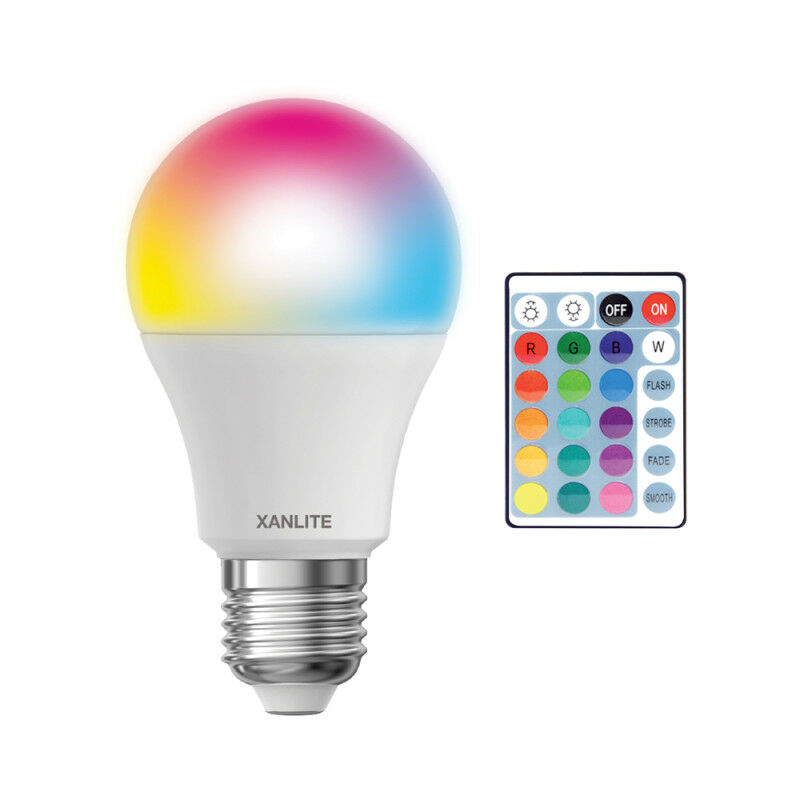 Ampoule LED spot, culot GU10, 27W e, lumière blanc chaud ou lumière RVB  avec sa télécommande - XANLITE