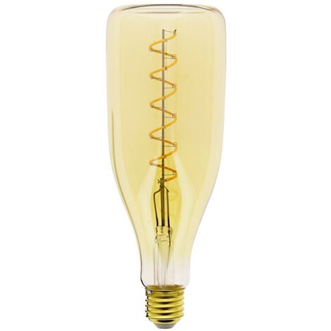 Ampoule LED déco Hologramme Globe verre ambré, E27,lumière blanc chaud