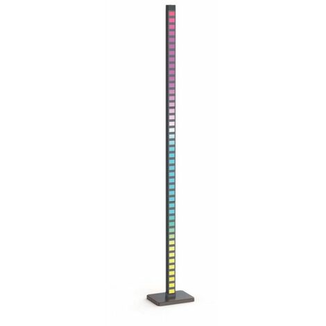 Xanlite – Lampadaire LED RVB 120 cm – Synchronisation sonore – Alimentation USB 5V – 15 effets lumineux animés – Télécommande incluse