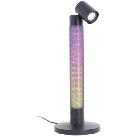 Xanlite – Lampe de bureau LED RVB Digital 40cm – Éclairage blanc CCT – Synchronisation musicale – Tête rotative – USB – LPDRVM (1/5)