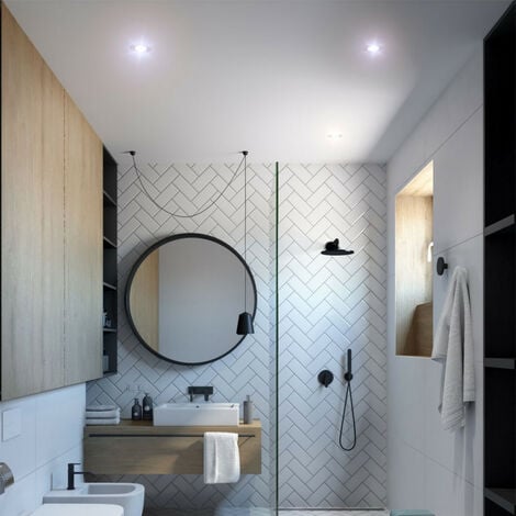 Lot de 2 ampoules LED spots au culot GU10, 5W cons. (50W eq.), lumière blanche neutre