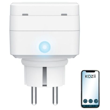 Prise connectée extérieure IP44 3680W – Contrôle à distance – Résistante à l'humidité – Pour chantiers humides et espaces extérieurs – Kozii