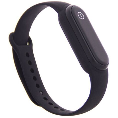 Bracelet anti-moustique à ultrason, Rechargeable USB, Noir