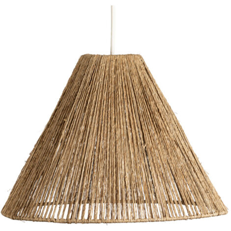 Suspension NISSA E27 60W – Abat-jour en corde tressée – Dimensions H21cm L30cm P30cm – Ambiance bohème scandinave – Mathias Luminaires