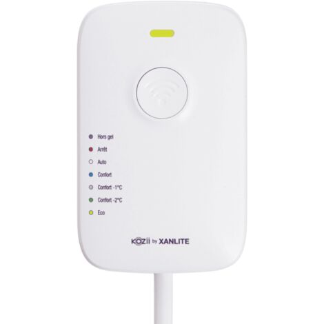 Boîtier de pilotage connecté pour radiateur électrique – Tête thermostatique Wi-Fi – Gestion intelligente de la température – Économies d'énergie – Kozii